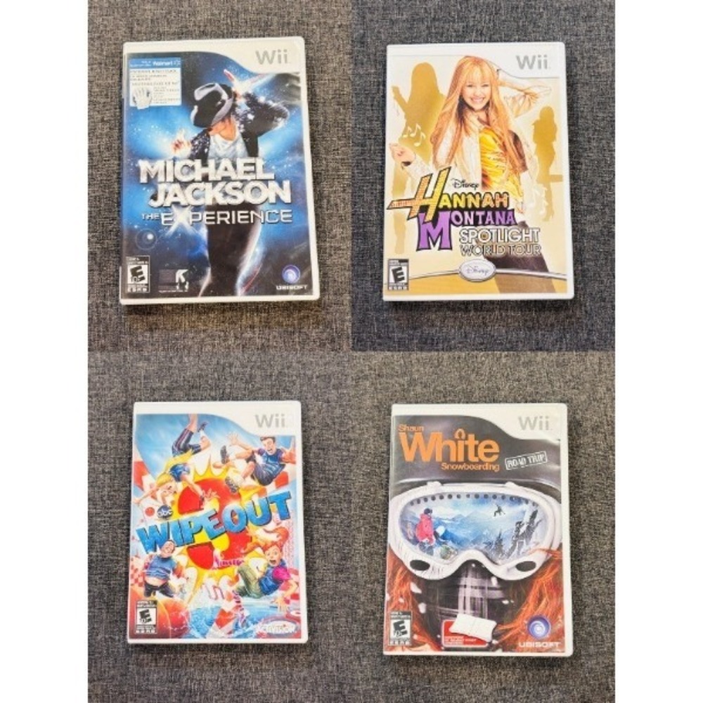 Nintendo Wii Games Bundle Family Kids Music Sports Lot 4 Games